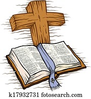 Bible and cross Bible and cross