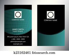 conjunto, de, vertical, tarjetas comerciales