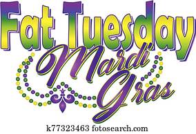 Fat Tuesday Mardi Gras Banner Fat Tuesday Mardi Gras Banner