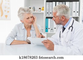 Female senior patient visiting a doctor