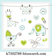 fiesta de nacimiento, diseñe elementos