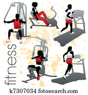 Fitness Silhouettes Set Fitness Silhouettes Set