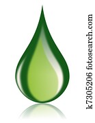 Green Oil Drop Bio Fuel Icon Green Oil Drop Bio Fuel Icon