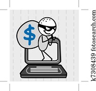 hacker thief Vector hacker thief Vector