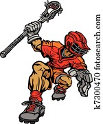 Lacrosse Player Cartoon Vector Imag Lacrosse Player Cartoon Vector Imag