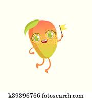 Mango Girly Cartoon Character Mango Girly Cartoon Character