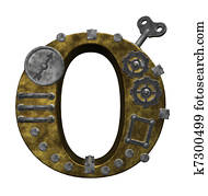 steampunk letter o steampunk letter o