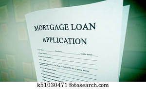 Artistic mortgage loan illustration