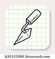 , finishing, tool, cement, Clipart | u18177770 | Fotosearch