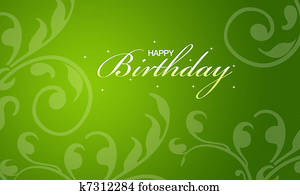 Green Happy Birthday Card Green Happy Birthday Card