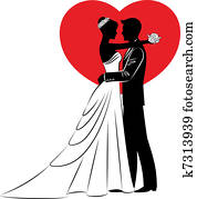 hermoso, novia y novio