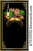 Label to advertise bottles of wine, Label to advertise bottles of wine,