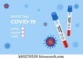 Medical COVID-19 blood express test. Coronavirus rapid test. Medical COVID-19 blood express test. Coronavirus rapid test.