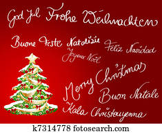 Multilingual Christmas card Multilingual Christmas card
