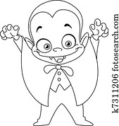Outlined vampire kid Outlined vampire kid