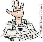 埋められる, 中に, ペーパーワーク