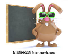3d Easter bunny teaches the class 3d Easter bunny teaches the class