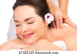 Beautiful woman enjoying a massage Beautiful woman enjoying a massage