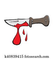 Clip Art of Bloody Knife k39397498 - Search Clipart, Illustration