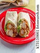 Crispy Chicken Caesar Wrap