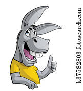 Donkey with thumbs up Donkey with thumbs up