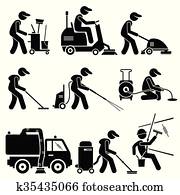 Industrial Cleaning Worker Cliparts Industrial Cleaning Worker Cliparts