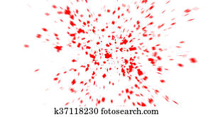 Red confetti on white background Red confetti on white background