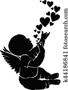 Download Clipart of baby boy dressed angel k16055592 - Search Clip ...