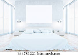 White bedroom interior White bedroom interior