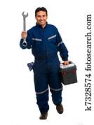 worker with wrench 