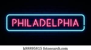 פילדלפיה, נאון, חתום.