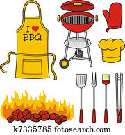 Barbeque icons Barbeque icons