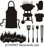 Barbeque silhouettes