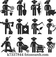 Farmer Gardener Fisherman Hunter Farmer Gardener Fisherman Hunter