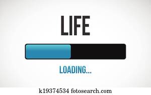 life loading bar illustration design life loading bar illustration design