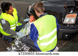 Protecting blanket for injured woman
