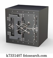 Safe in stainless steel. Bank Vault Safe in stainless steel. Bank Vault