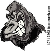 Gorilla or Ape Mascot Cartoon Gorilla or Ape Mascot Cartoon
