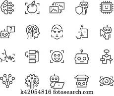 linie, künstliche intelligenz, heiligenbilder linie, künstliche intelligenz, heiligenbilder