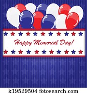 Memorial day background with balloons Memorial day background with balloons