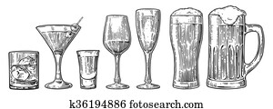 satz, glas, beer,, whiskey,, wine,, tequila,, cognac,, champagne,, cocktails satz, glas, beer,, whiskey,, wine,, tequila,, cognac,, champagne,, cocktails