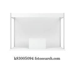 Trade show booth with counter mockup Trade show booth with counter mockup