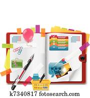 Vector personal organizer features 