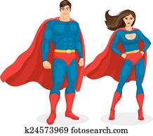 Vector Superhero Couple Vector Superhero Couple