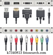 Vector video and audio connectors Vector video and audio connectors
