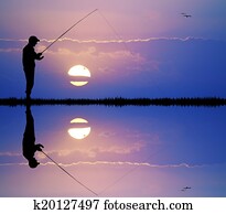fishing at sunset fishing at sunset
