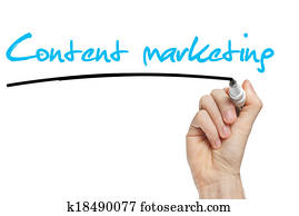 Hand writing Content Marketing