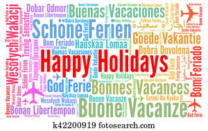 Happy holidays word cloud in different languages Happy holidays word cloud in different languages