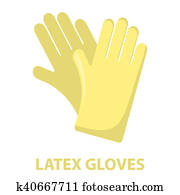 Clip Art of Rubber gloves aa01042 - Search Clipart, Illustration
