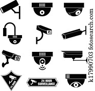 Video surveillance, cctv icon Video surveillance, cctv icon